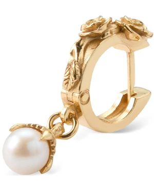 Emanuele Bicocchi Rose Oorring Met Parel - Metallic