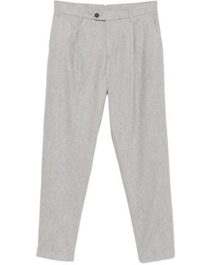 Eleventy Pleated-Detail Pants - Gray