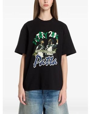 PATTA Victory Graphic-Print T-Shirt - Black