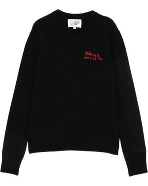 MC2 Saint Barth Embroidered Crew-Neck Jumper - Black