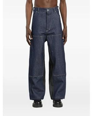 BRYAN JIMENE`Z Jeans Met Vlakken - Blauw