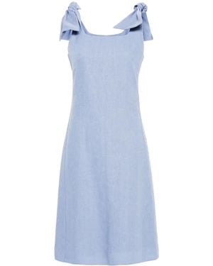 Chloé Linen Midi Dress - Blue