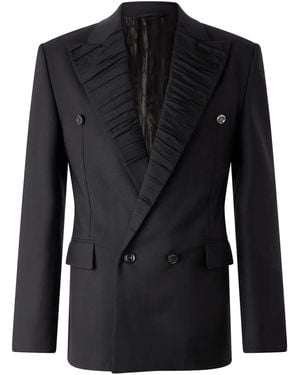 Roberto Cavalli Pleat-Detail Blazer - Black