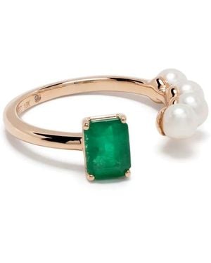 SHAY 18K Rose Multi-Stone Ring - Green