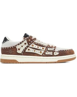 Amiri Stud Skel Top Low Trainers - White