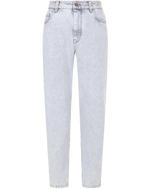 Brunello Cucinelli Patch-Pocket Jeans - White