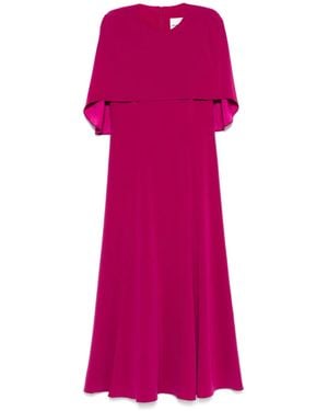 Roland Mouret Cape-Design Midi Dress - Pink