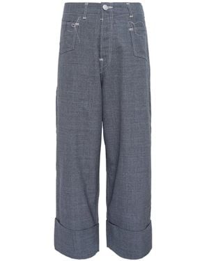Junya Watanabe X Levi's Cuffed Pocket Wool Trousers - Blue