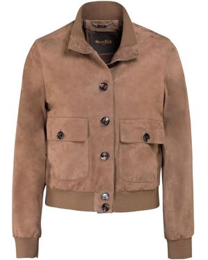 Moorer Leather Jacket - Brown