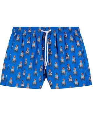 Sundek X Pelo Foundation Dog-Print Swim Shorts - Blue