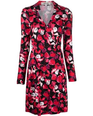 Diane von Furstenberg Jeanne Wickelkleid Mit Print - Rot