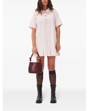 Ganni Tint Denim Mini Dress in Blue | Lyst