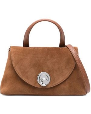 Coccinelle Small Nikla calf-suede tote bag - Braun