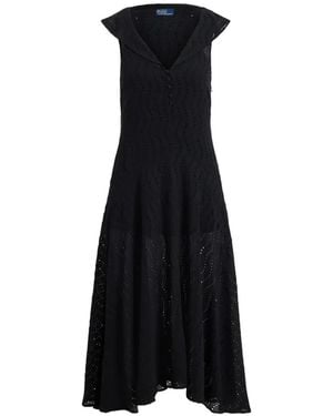 Polo Ralph Lauren Lynton Ruffled Midi Dress - Black