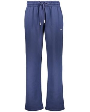 Off-White c/o Virgil Abloh Logo-Print Track Trousers - Blue