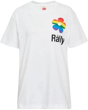Rally Movement Logo-Print T-Shirt - White