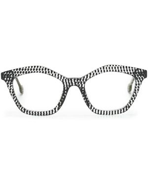 L.A. EYEWORKS Ronette Brille Mit Geometrischem Gestell - Schwarz