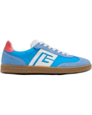Balmain Swan Sneakers Aus Wildleder - Blau
