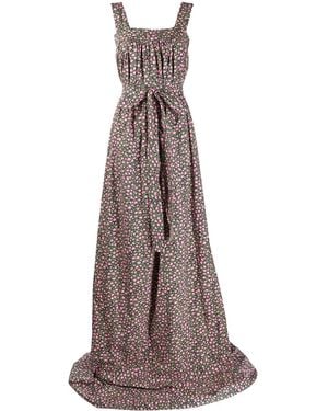 La DoubleJ Mimosa Daisy Print Short Dress - Brown