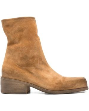 Marsèll スクエアトゥ ブーツ - ブラウン