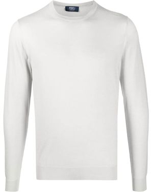 Fedeli Ribbed Crew Neck Jumper - White