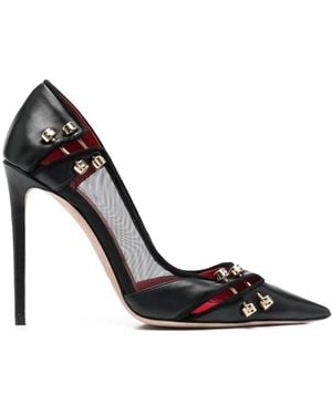 HARDOT 110Mm Bar-Detail Court Shoes - Black