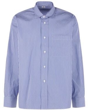 SALON C. LUNDMAN Chemise En Coton À Rayures - Blue