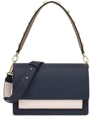 Tous Embossed Shoulder Bag - Blue