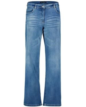 Betty Barclay Faded-Effect Crystal-Embellished Jeans - Blue