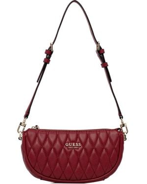 Guess Valla Quilted Shoulder Bag - Red
