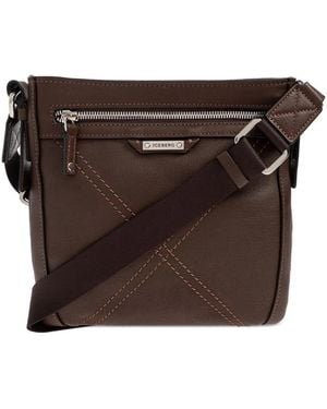 Iceberg Logo-Plaque Shoulder Bag - Brown