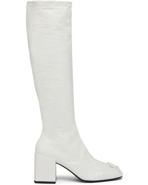 Courreges Reedition Ac Square-Toe Boots - White