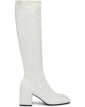 Courreges Reedition Ac Square-Toe Boots - White