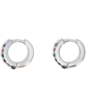 Bimba Y Lola Multigemstone Hoop Earrings - Black