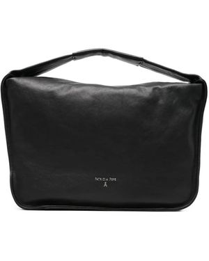 Patrizia Pepe Goat Skin Shoulder Bag - Black