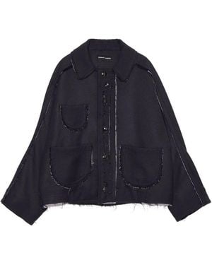 Edward Cuming Frayed Jacket - Blue