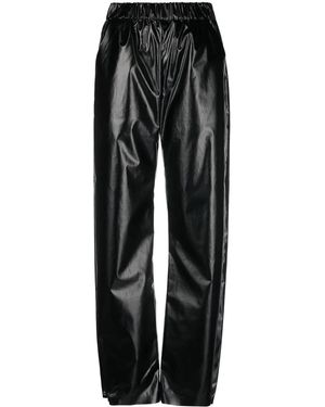Kassl High-Shine Straight-Leg Pants - Black
