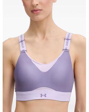 Under Armour Infinity 2.0 High Logo-Strap Mesh-Panel Sports Bra - Purple