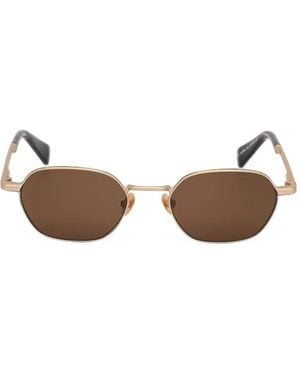 AllSaints Geometric-Frame Sunglasses - Brown