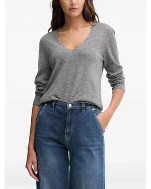 Benetton Pullover Mit V-Ausschnitt - Blau