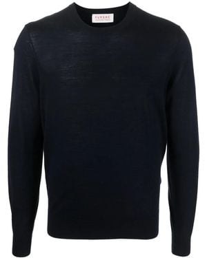 Fursac Fine-Knit Crew-Neck Jumper - Blue
