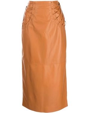 Rochas Mittellanger Bleistiftrock - Orange