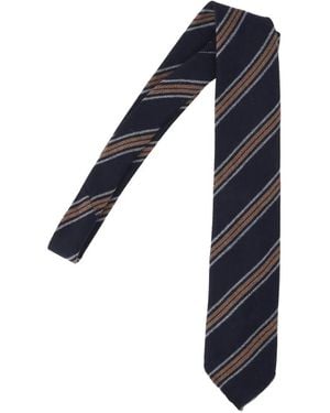 Cesare Attolini Gestreifte Krawatte - Blau