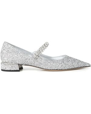 Jimmy Choo Spitze Bing Pumps Mit Kristallen 25Mm - Weiß