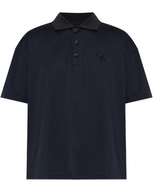 Giorgio Armani Polo À Logo Brodé - Blue