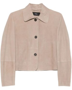 Arma Emy Button Suede Jacket - Natural