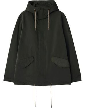 Burberry Logo-Patch Parka - Black