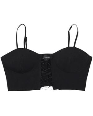 CALLIPYGIAN Top corto estilo bustier - Negro