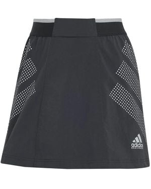 adidas Logo-Print Mini Skirt - Gray