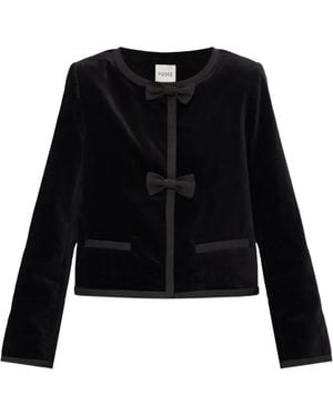 Posse Quincy Bow-Detail Jacket - Black